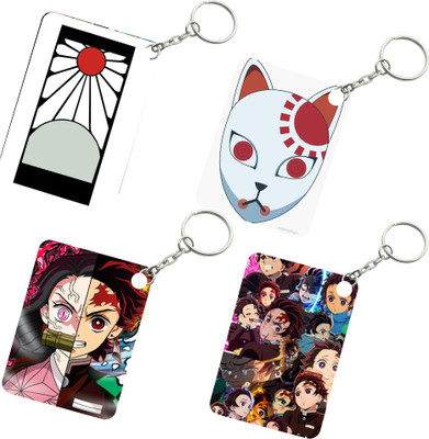 DFLEXPRINTS tanjiro najuko demonslayer anime Premium keychain 4pcs Key Chain