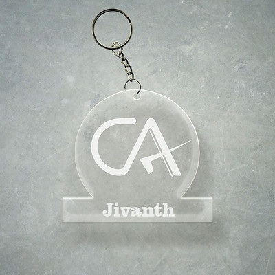 SY Gifts Chartered Accountant CA Design With Jivanth Name Key Chain