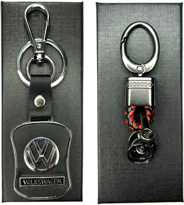 FLAMBE Volkswagen Car & Square Hook Combo Keychain Key Chain