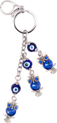RainSound Evil Eye Crystal Owl Key Chain