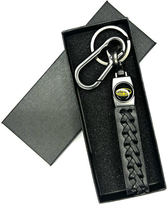 FLAMBE Model jawa Black Leather Design Belt Keychain Key Chain