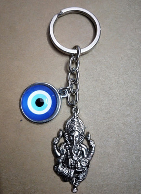 Meeko.com Ganesha With Evil Eye Bike Key Chain 01 Key Chain