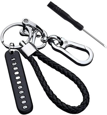 WEMOL Anti Lost Car Keychain with Phone Number Pendant, Heavy Duty Universal Key Chain