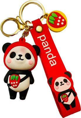 BBG NEW_Attractive Bear Panda high quality 3D pvc keychain with hook Key Chain