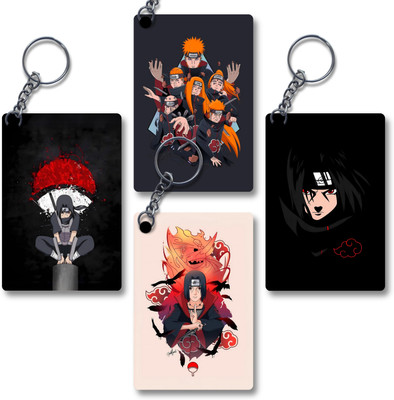 SP CRAFTS Stylish Itachi Uchiha Keychains - 4-Piece Set for Anime Enthusiasts Key Chain