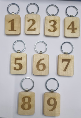 BLESSINGS 1-9 Wooden Set of 9 Key Chain