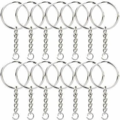Meeko.com ilver 28mm Open Jump Ring Connector Key (pack Of 50) Key Chain