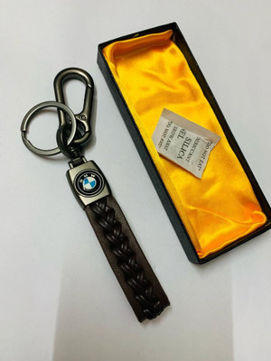 BBG NEW_BMW car metal stripped keychain with hook Key Chain