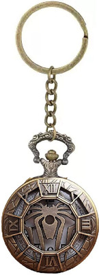 GSV Spider Theme Designer Pocket Watch Vintage Clock Antique Metallic Key Chain