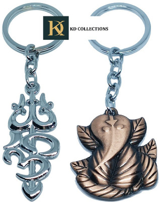 kd collections KD-511D-641 Ganesh Keychain & Om Shiva Shankar Mahadev Trishul Keychain Combo Key Chain