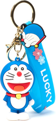 Daiyamondo Elegant World Famous Japanese Cartoon Doraemon 3D Keychain Stylish Accessory Key Chain