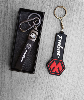 JNV Leather Keychain Compatible With Bajaj Avenger | Pulsar 220 | Pulsar 180 Bike Key Chain