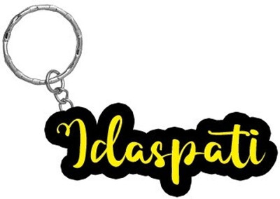 SY Gifts Idaspati Name Black Yellow Name Keychain Key Chain