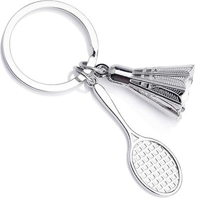 mik Badminton Keychain Metal For Gifting With Key Ring Anti-Rust Key Chain