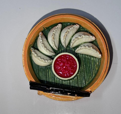 SHRI JI MOMOS | MOMO | DIM-SUM 3D Fridge Magnet Key Chain