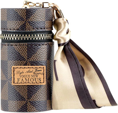 Lozenge Mini Leather Bag Keychain Key Chain