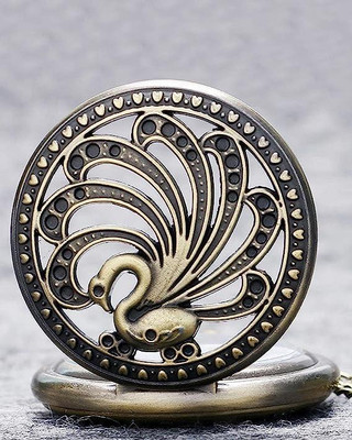 GKM Dancing Peacock premium quality pocket watch keychain for girls Key Chain