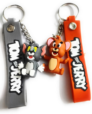 WHITE POPCORN Super Cute And Craziest Tom And Jerry Keychain Key Chain