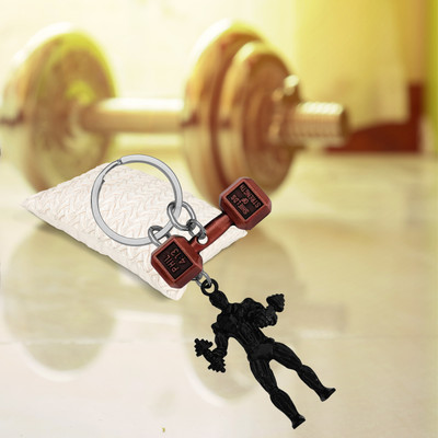 M Men Style Fitness Gym Keychain Bodybuilder Motivational Workout Keychain SKeyCom202486 Key Chain