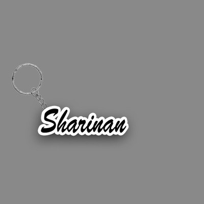 SY Gifts SYG Sharinan Name Keychain White And Black Key Chain