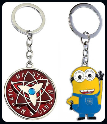 Meeko.com Spinning naruto and metal minion key chain-A Key Chain