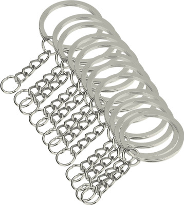 Meeko.com Silver 28mm Open Jump Ring Connector Key Case(Set Of 30) Key Chain