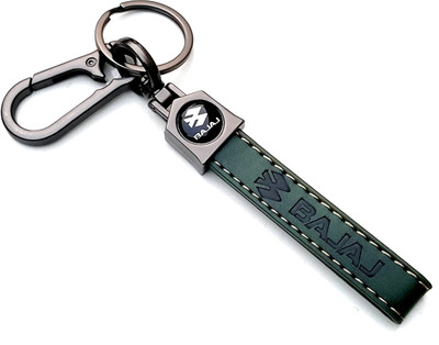 ADOREAL BAJAJ GREEN LEATHER KEYCHAIN AND KEYRING Key Chain