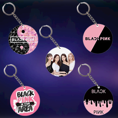 Convay A2 BTS Logo Wooden Key-Chain combo of BLACK PINK 5 Key Chain