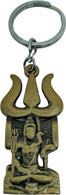 ChalleWale Majestic Mahadev In Mehndi-Gold Finish – A Divine Symbol Of Power And Serenity Key Chain