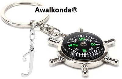 Awalkonda Compass-Alphabet-J Key Chain