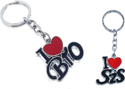 MOREL I LOVE BRO AND I LOVE SIS KEYCHAIN COMBO Key Chain