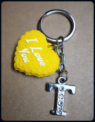 Meeko.com Heart With T Letter Bike Key Chain 01-A Key Chain