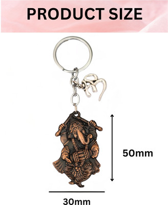 M Men Style Lord Ganesha Om Metal Key Ring – Keychain for CarBike & OfficeSkey609-604 Key Chain