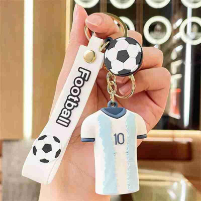 neze NZ 98 Messi 3D Rubber Keychain with Strap, Soccer/Football Keyring Key Chain