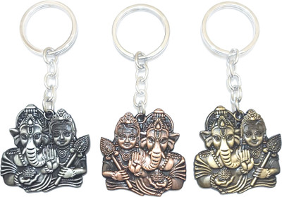 MISMIL Two Sided Lord Ganesh & Murugan Key Chain