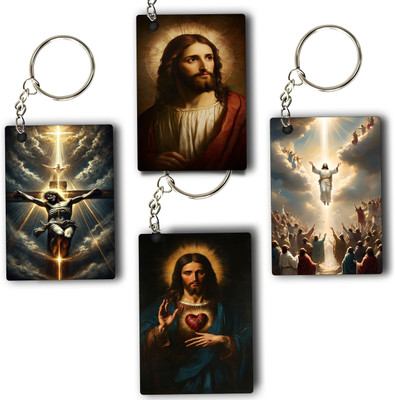 ASvik Creation 03 Jesus Printed Keychain – Pack of 4 Key Chain
