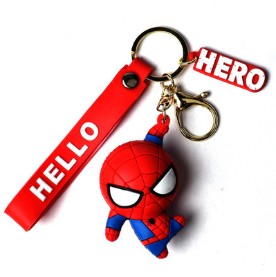 Daiyamondo Spider Man In Action 3D keychain with long Ribbon With Amazing keyring Key Chain