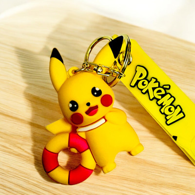 SSAppliances Pokémon Silicone Keychain | Cute 3D Cartoon Character Keyring | Trendy Bag & Key Key Chain