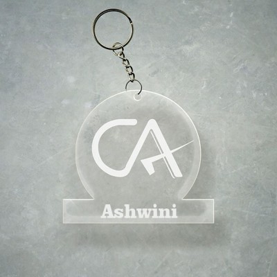 SY Gifts Chartered Accountant CA Design With Ashwini Name Key Chain