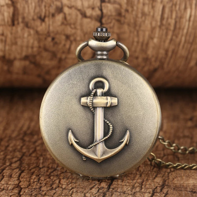 Tiny Tim Anchor Vintage Pocket-Watch Antique Style Metallic Keychain Best Gift Key Chain