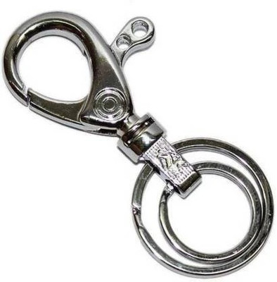 Meeko.com Simple Full Metal Imported Double Rings Hook keychain Key Chain Key Chain
