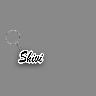 SY Gifts SYG Shivi Name Keychain White And Black Key Chain