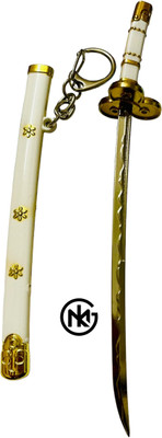 GKM Anime Unsharped Samurai Katana Keychain & Scabbard zoro Demon Slayer (Type - 6) Key Chain
