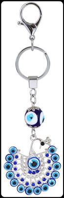 gtrp Trendy-Peacock Design Blue Evil Eye (Keychain-EE-4) Key Chain