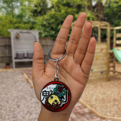 Daiyamondo Unleash the Fury Everywhere You Go Tanjiro Rotating Key Your Pocket-sized Power Key Chain