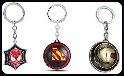 OHZEN SpidermanSupermanRed Iron man Keychain_J525 Key Chain