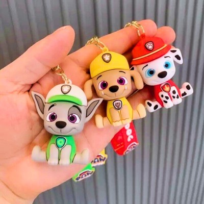 ZQE 3D Paw-Petrol Cartoon Cute Keychain for Car Bike Scooty Cartoon Keys (3Pc) Key Chain