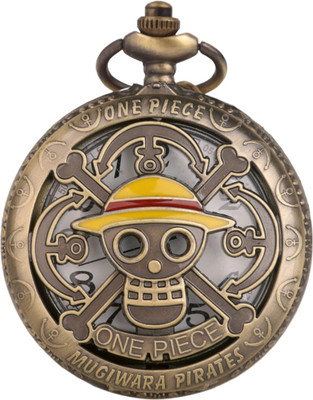 GT Gala Time Anime Onepiece Theme Pocket Watch Vintage Antique Metallic Gift for Friend Key Chain