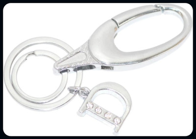 Meeko.com d letter name with metal hook Keychain key ring for husband-A Key Chain