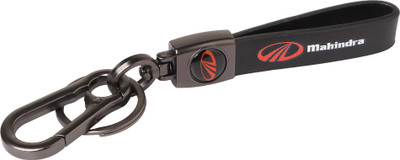 Techpro Long Leather Key Chain | Key Ring with Metal & Leather finish (Mahindra) Key Chain